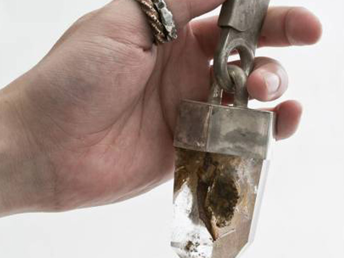 PO4 BIG QUARTZ CLIP SILVER925//RUTILATED QURTZ