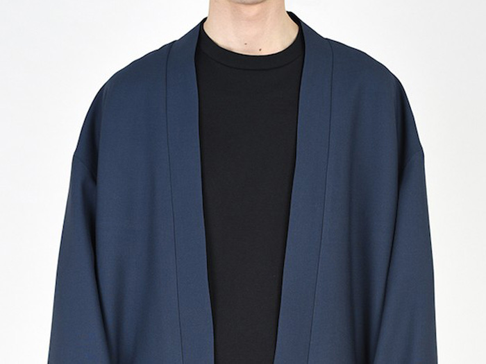 KIMONO LONG JACKET  WOOL GABARDINE 100%