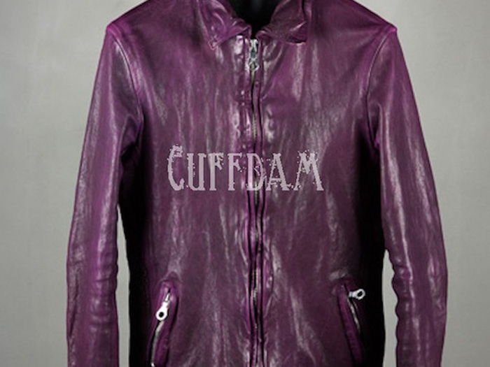 JAPAN CALF LEATHER GARMENT DYED 17AW PURPLE