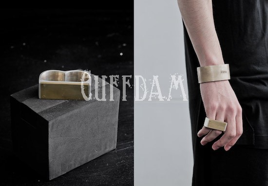 PARTS OF 4 KNUCKLE RING silver//brass