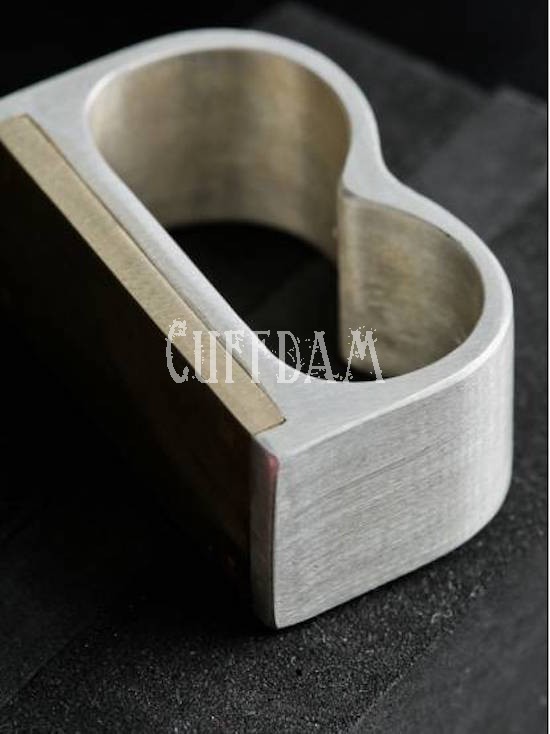 PARTS OF 4 KNUCKLE RING silver//brass
