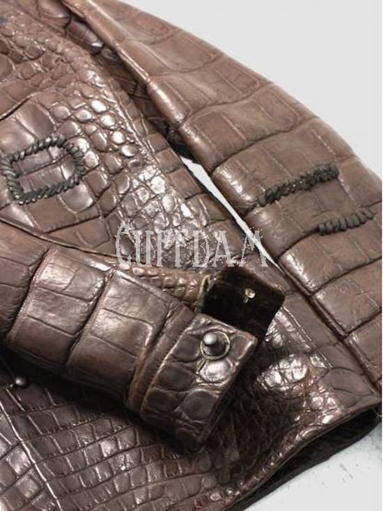 crocodile leather blouson1