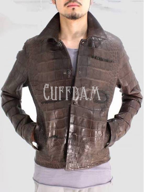 crocodile leather blouson3