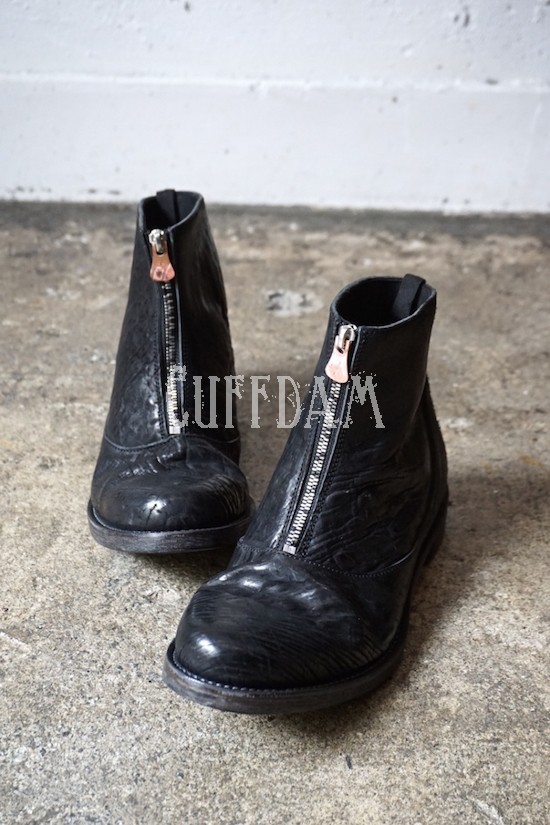 HORSE BUTT LEATHER ZIP UP BOOTS