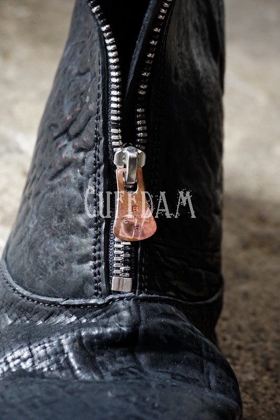 HORSE BUTT LEATHER ZIP UP BOOTS