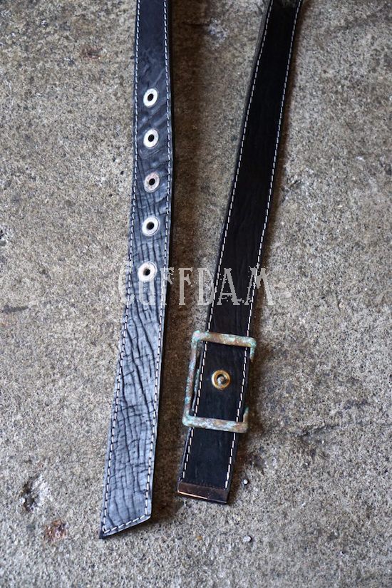Rust Brass Belt Horse Butt Leather
