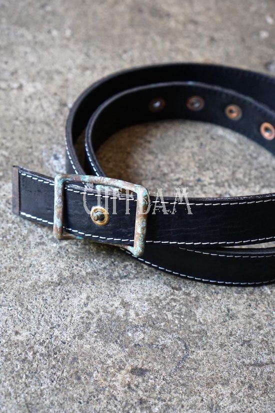 Rust Brass Belt Horse Butt Leather