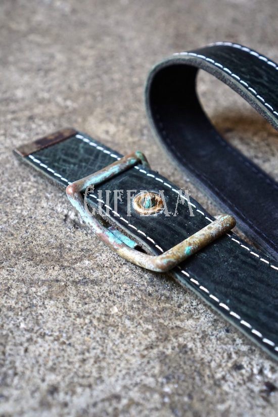 Rust Brass Belt Horse Butt Leather